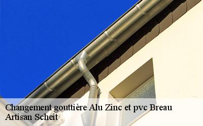 Ne vous souciez plus Artisan Scheit est un professionnel à votre disposition pour vos travaux de changement gouttière alu zinc et PVC !