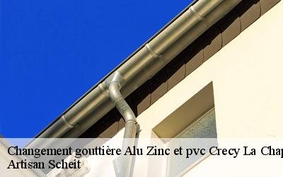 Profitez les offres de service d’un professionnel Artisan Scheit vous à Crecy La Chapelle dans le 77580 pour vos travaux dechangement gouttière alu zinc et PVC pas che